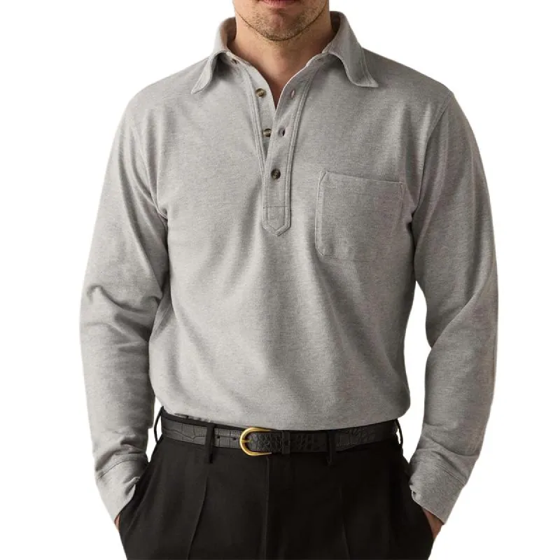 Men's Casual Retro Pocket Lapel Sweatshirt 01282206TO sold by Manly
