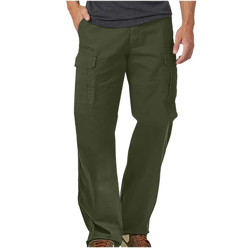 Men's Solid Multi-Pocket Cargo Pants 15816532Y sold by Manly product image thumbnail 4