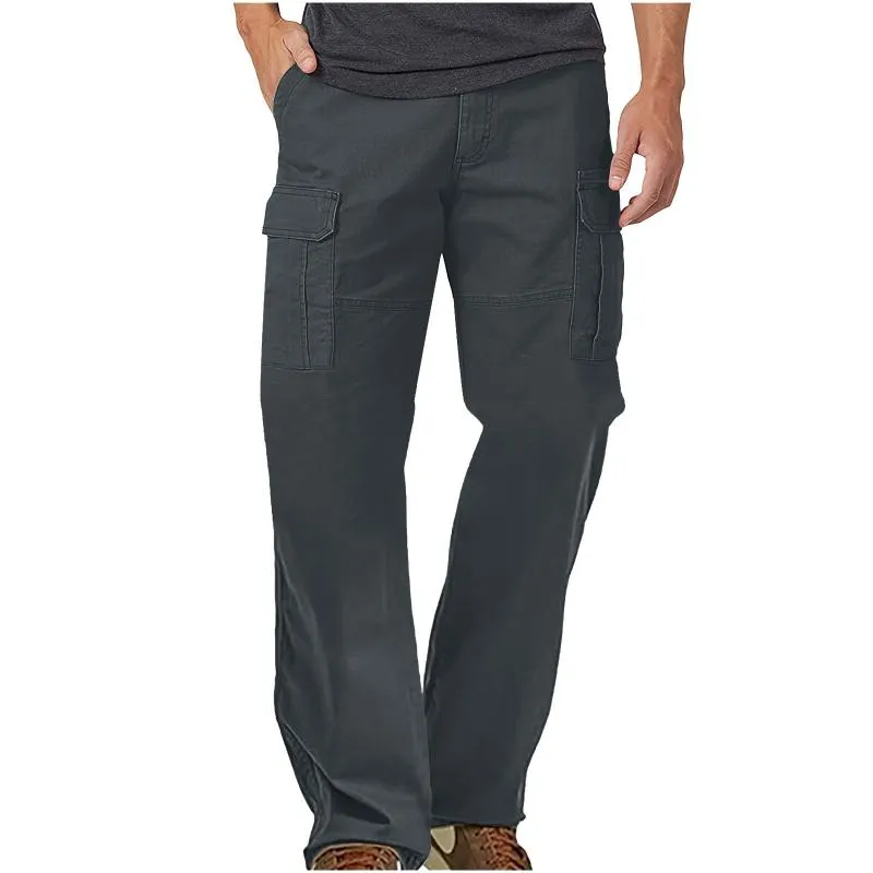 Men's Solid Multi-Pocket Cargo Pants 15816532Y sold by Manly product image thumbnail 2