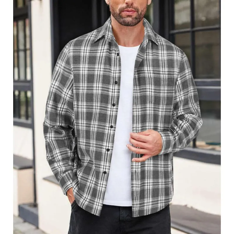 Men's Casual Plaid Long Sleeve Shirt 36586352Y sold by Manly product image thumbnail 3