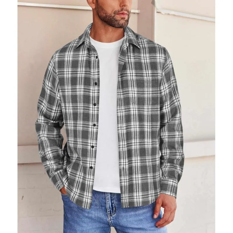 Men's Casual Plaid Long Sleeve Shirt 36586352Y sold by Manly product image thumbnail 2
