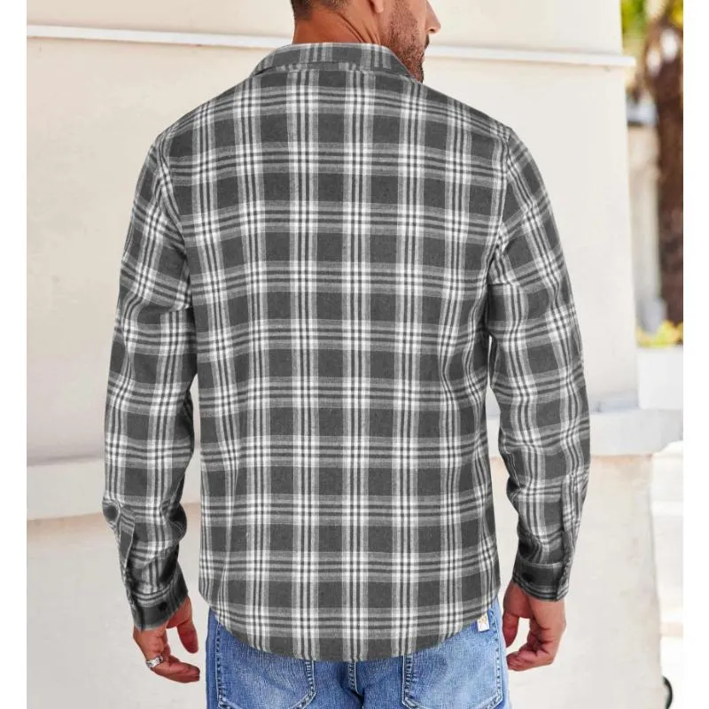 Men's Casual Plaid Long Sleeve Shirt 36586352Y sold by Manly product image thumbnail 4