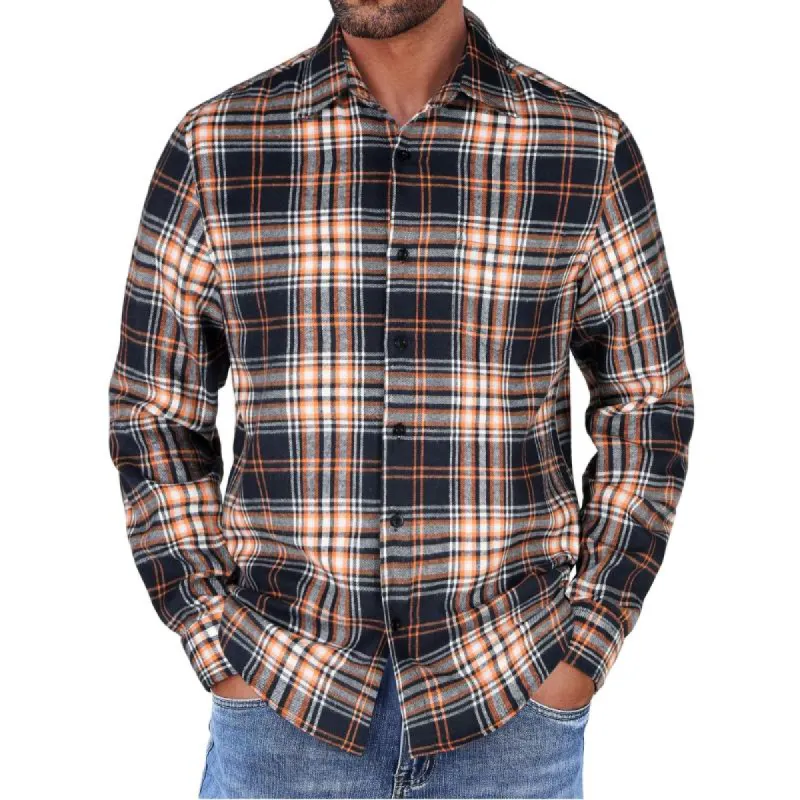 Men's Casual Plaid Long Sleeve Shirt 90326373Y sold by Manly