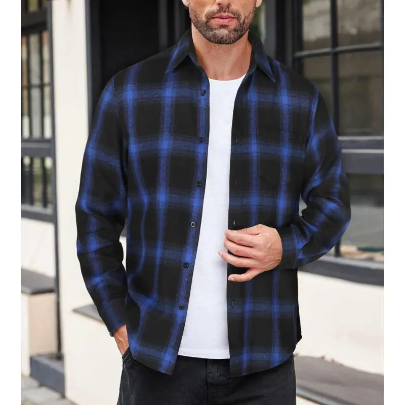 Men's Casual Plaid Long Sleeve Shirt 07122862Y sold by Manly product image thumbnail 2
