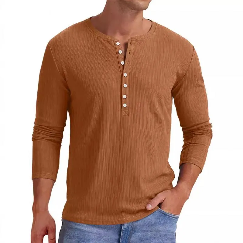 Men's Casual Cotton Blend Henley Neck Slim Fit Long Sleeve T-Shirt 16490445M sold by Manly product image thumbnail 2