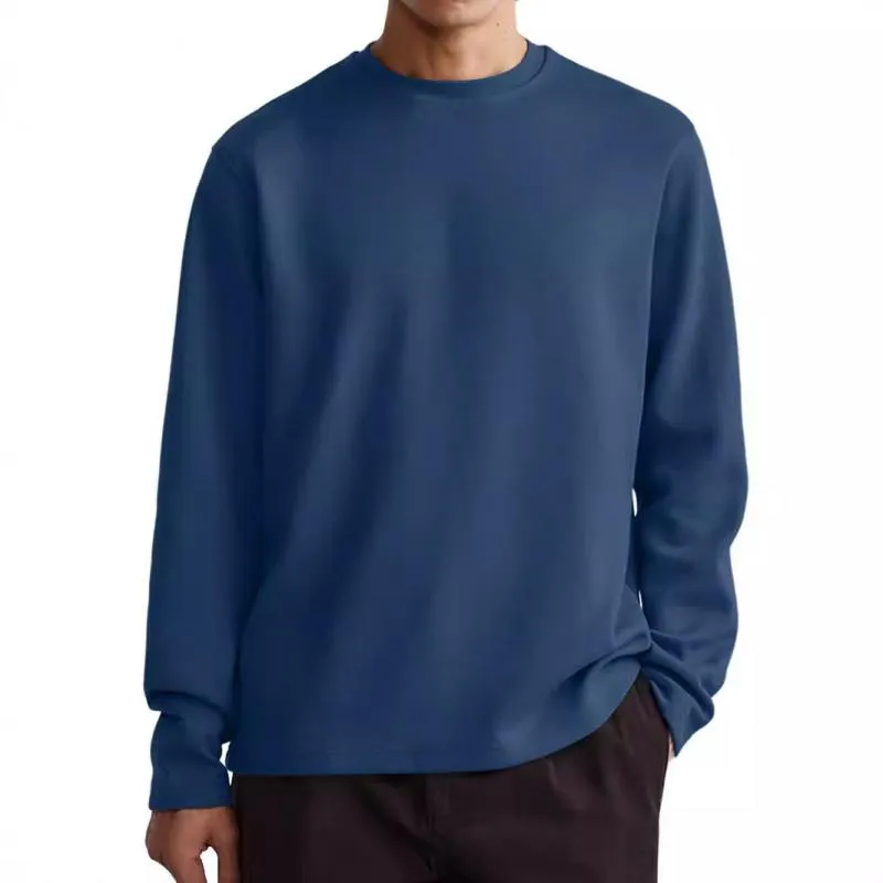 Men's Casual Cotton Blended Round Neck Loose Long Sleeve T-Shirt 93460929M sold by Manly product image thumbnail 5