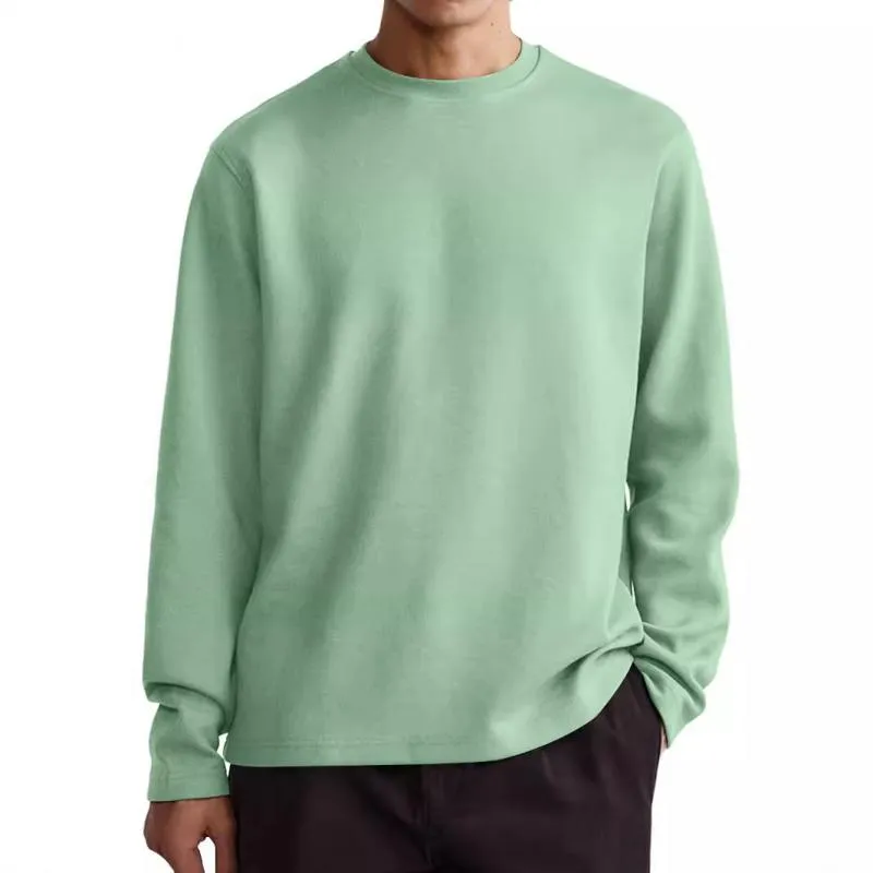 Men's Casual Cotton Blended Round Neck Loose Long Sleeve T-Shirt 93460929M sold by Manly product image thumbnail 4