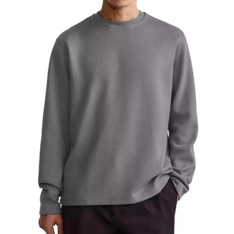 Men's Casual Cotton Blended Round Neck Loose Long Sleeve T-Shirt 93460929M sold by Manly product image thumbnail 3