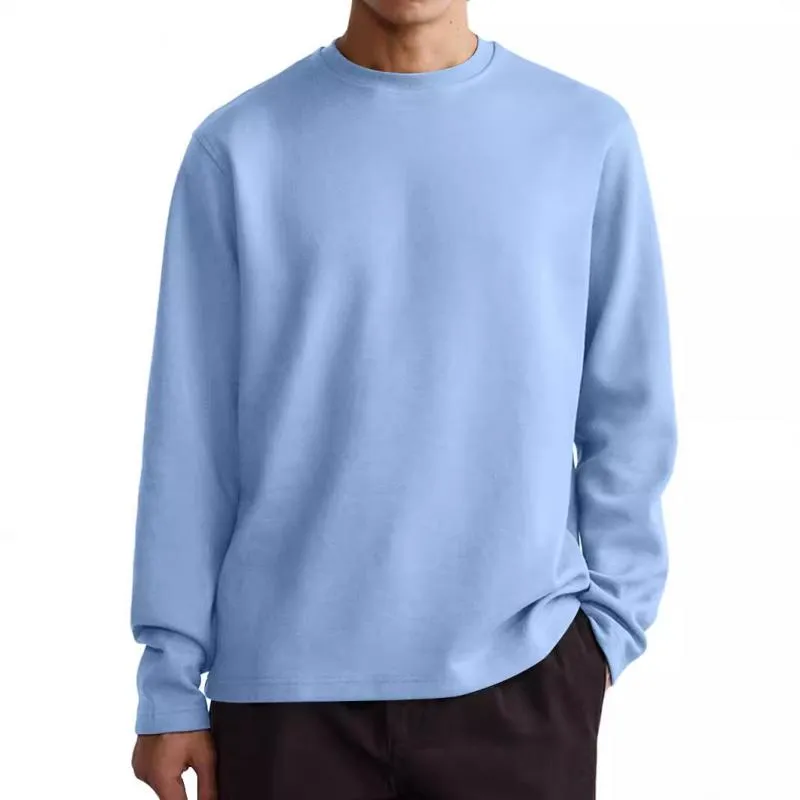 Men's Casual Cotton Blended Round Neck Loose Long Sleeve T-Shirt 93460929M sold by Manly product image thumbnail 2