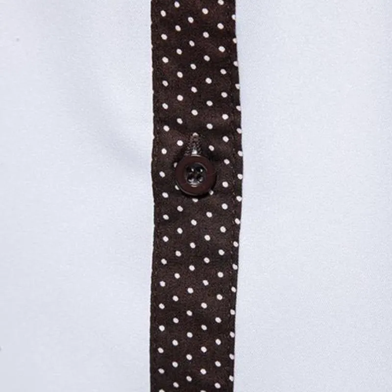 Men's Casual Contrast Color Lapel Patch Pocket Slim Fit Long Sleeve Shirt 86951430M sold by Manly product image thumbnail 5