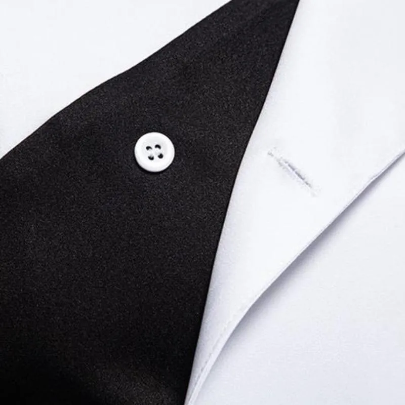 Men's Stylish Colorblock Stand Collar Slanted Placket Slim Fit Long Sleeve Shirt 05070160M sold by Manly product image thumbnail 4