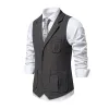 Men's Vintage Herringbone Lapel Single Breasted Suit Vest (Shirt Excluded) 77054896M sold by Manly
