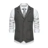 Men's Vintage Herringbone Lapel Single Breasted Suit Vest (Shirt Excluded) 77054896M sold by Manly