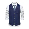 Men's Vintage Herringbone Lapel Single Breasted Suit Vest (Shirt Excluded) 77054896M sold by Manly