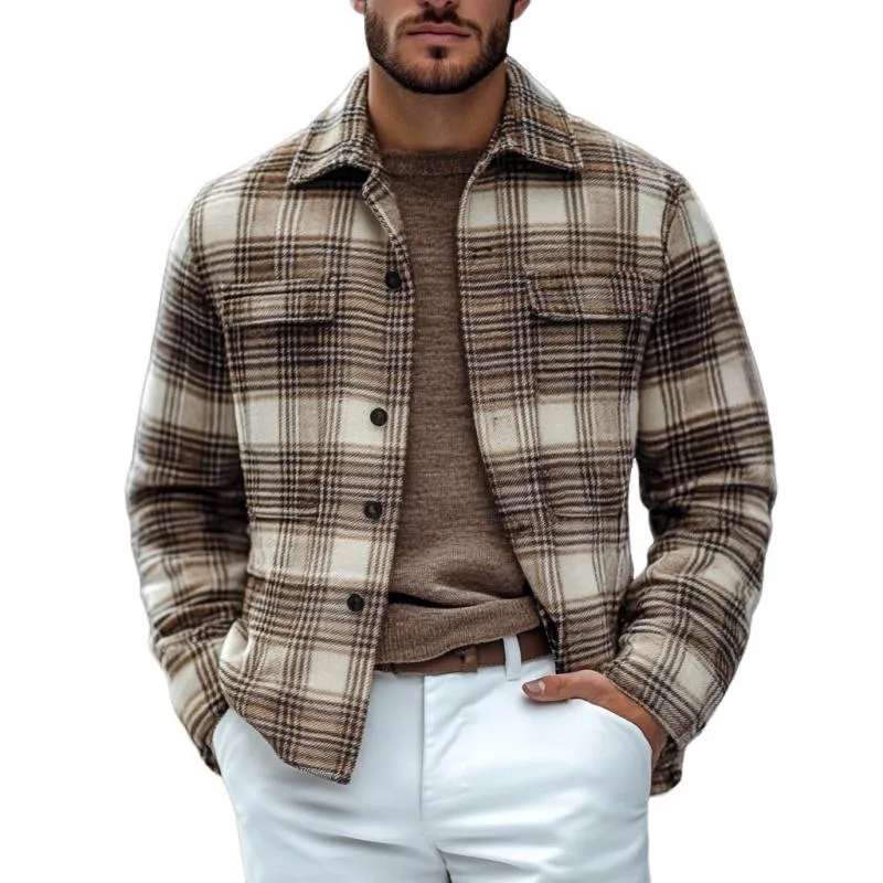 Men's Vintage Check Print Single Breasted Jacket 54795438Y sold by Manly