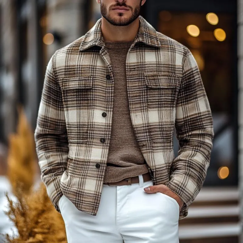 Men's Vintage Check Print Single Breasted Jacket 54795438Y sold by Manly product image thumbnail 3