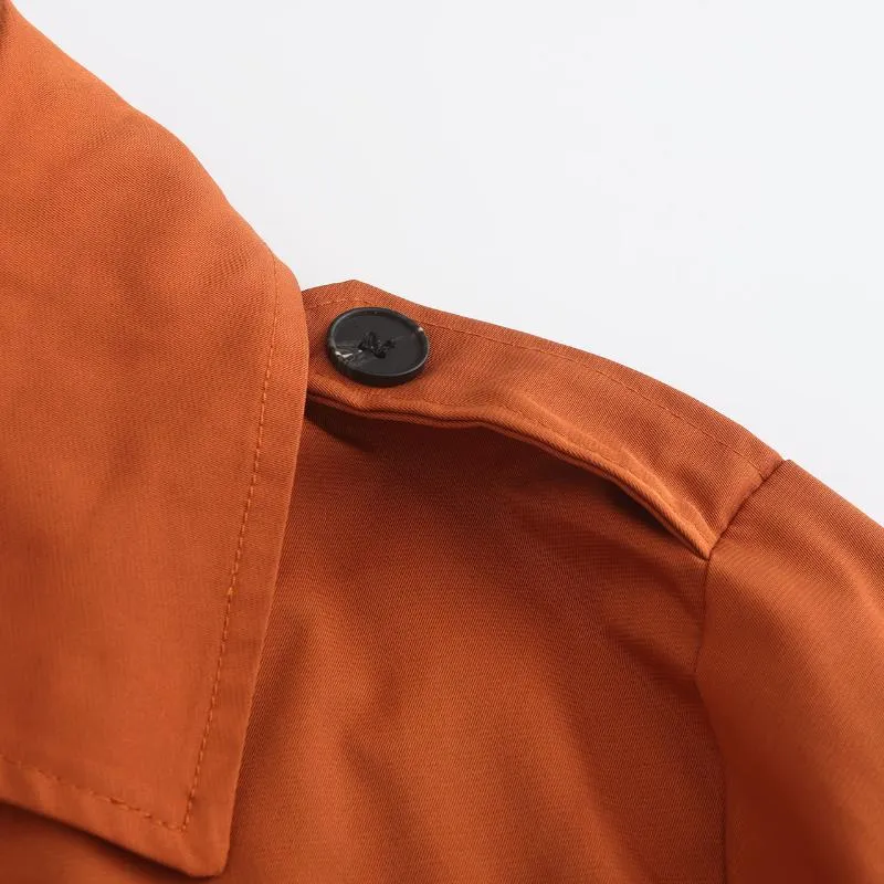 Men's Solid Color Lapel Double-Breasted Long-Sleeved Trench Coat 95538087Y sold by Manly product image thumbnail 5