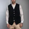 Men's Solid Corduroy Multi-Pocket Vest 18240938Y sold by Manly