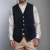 Men's Solid Corduroy Multi-Pocket Vest 18240938Y sold by Manly