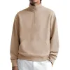 Men's Solid Half Zip Stand Collar Sweatshirt 07886682X sold by Manly
