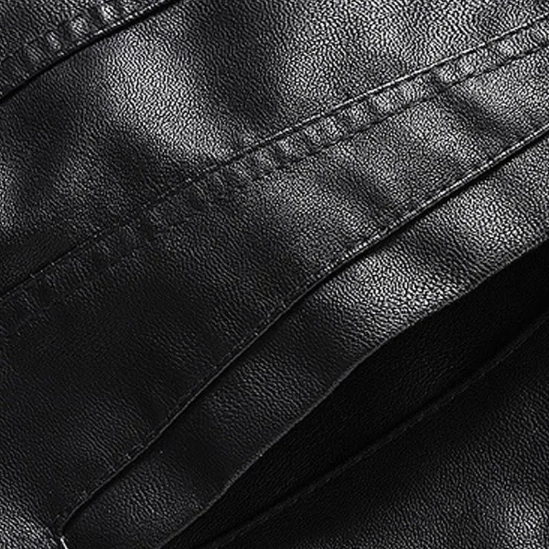Men's Vintage Thickened Leather Motorcycle Jacket 62753030X sold by Manly product image thumbnail 4