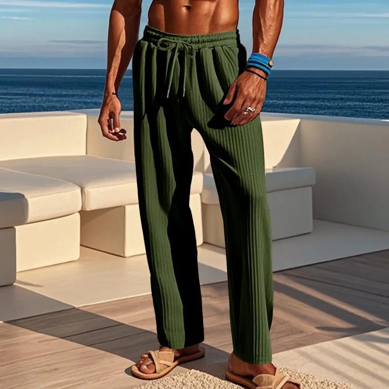 Men's Vertical Striped Elastic Casual Sports Pants 99418240X sold by Manly product image thumbnail 4