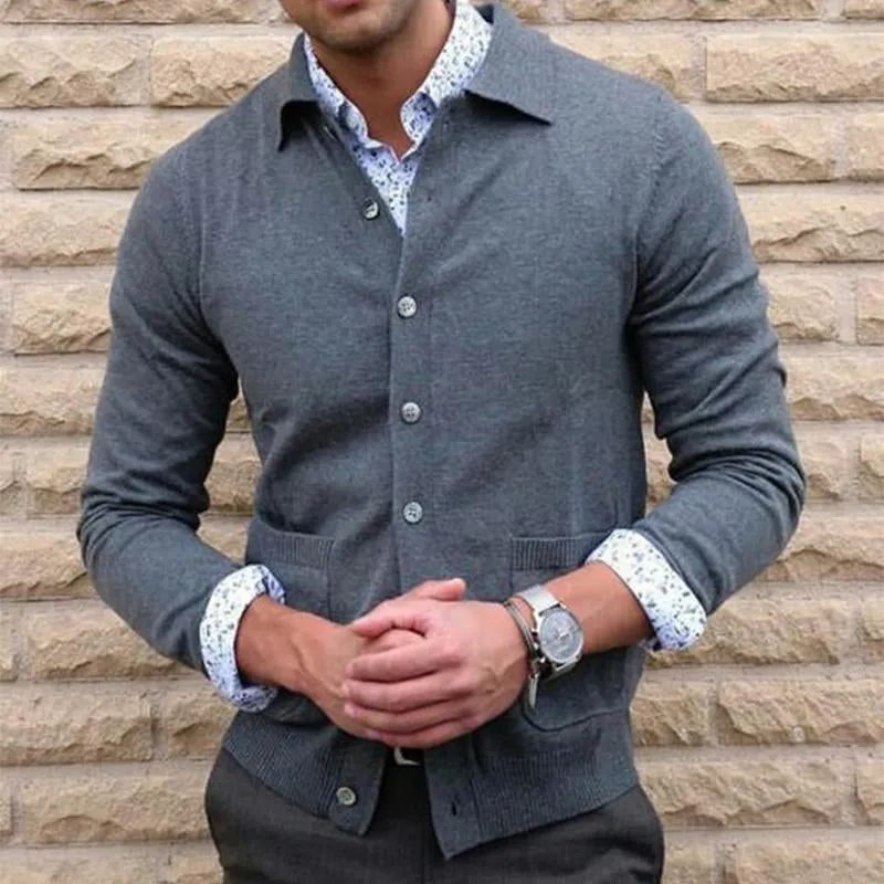 Men's Retro Casual Solid Color Pocket Sweater 12728356TO sold by Manly product image thumbnail 2