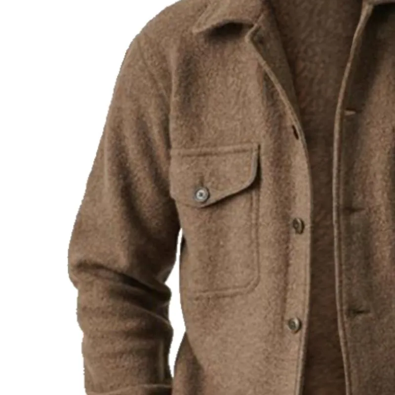 Men's Vintage Casual Tweed Pocket Lapel Jacket 50826513TO sold by Manly product image thumbnail 2