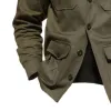 Men's Vintage Casual Solid Color Multi-Pocket Field Jacket 80908717TO sold by Manly