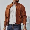 Men's Vintage Casual Solid Suede Pocket Jacket 81245573TO sold by Manly