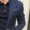 Men's Vintage Casual Houndstooth Pocket Blazer 42911917TO sold by Manly