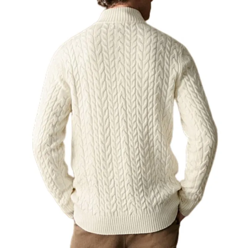 Men's Vintage Cable Zipper Turtleneck Slim Fit Pullover Sweater 19048365M sold by Manly product image thumbnail 2