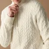 Men's Vintage Cable Zipper Turtleneck Slim Fit Pullover Sweater 19048365M sold by Manly