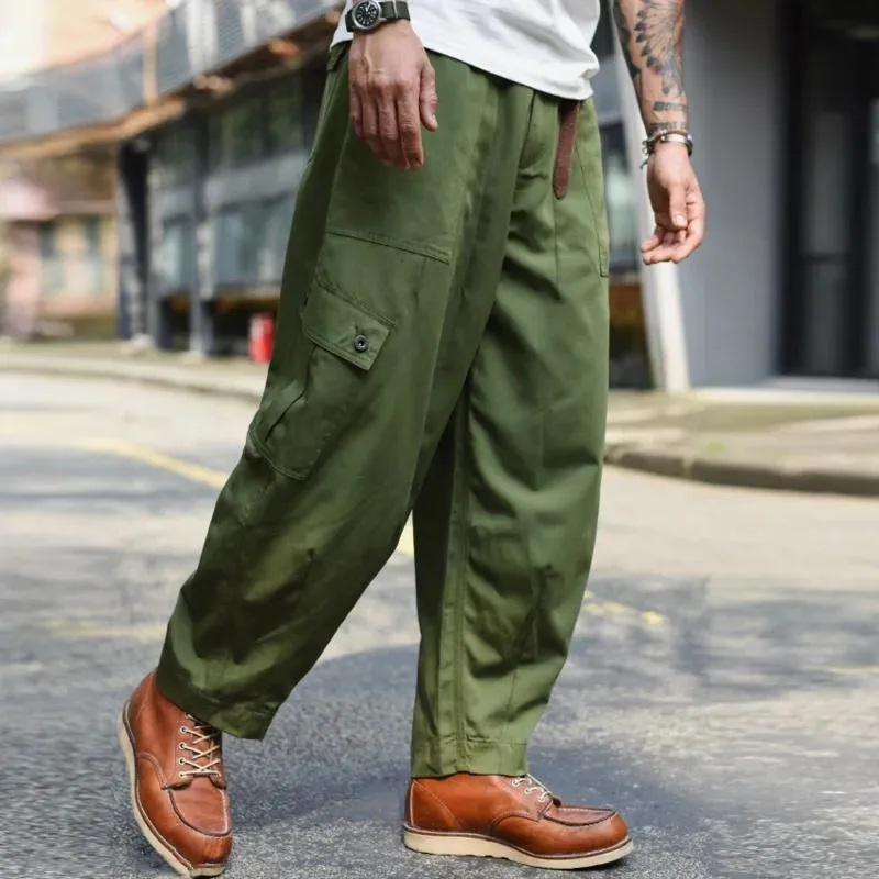 Men's Casual Outdoor Cotton Multi-pocket Loose Cargo Pants 48213437M sold by Manly product image thumbnail 2