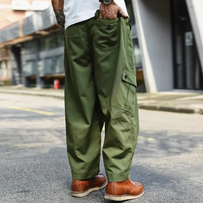 Men's Casual Outdoor Cotton Multi-pocket Loose Cargo Pants 48213437M sold by Manly product image thumbnail 3