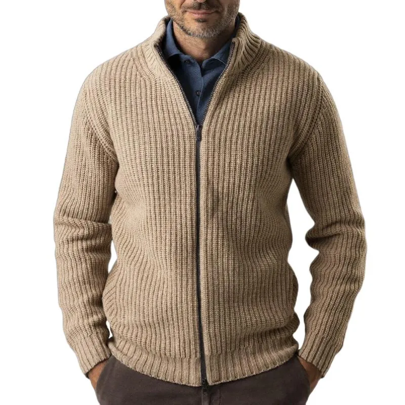 Men's Casual Half Turtleneck Zipper Slim Fit Knit Cardigan 46779201M sold by Manly