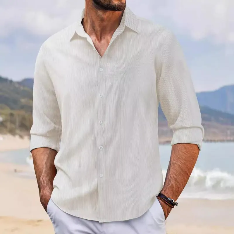 Men's Vintage Jacquard Lapel Slim Fit Long Sleeve Shirt 21768044M sold by Manly product image thumbnail 3