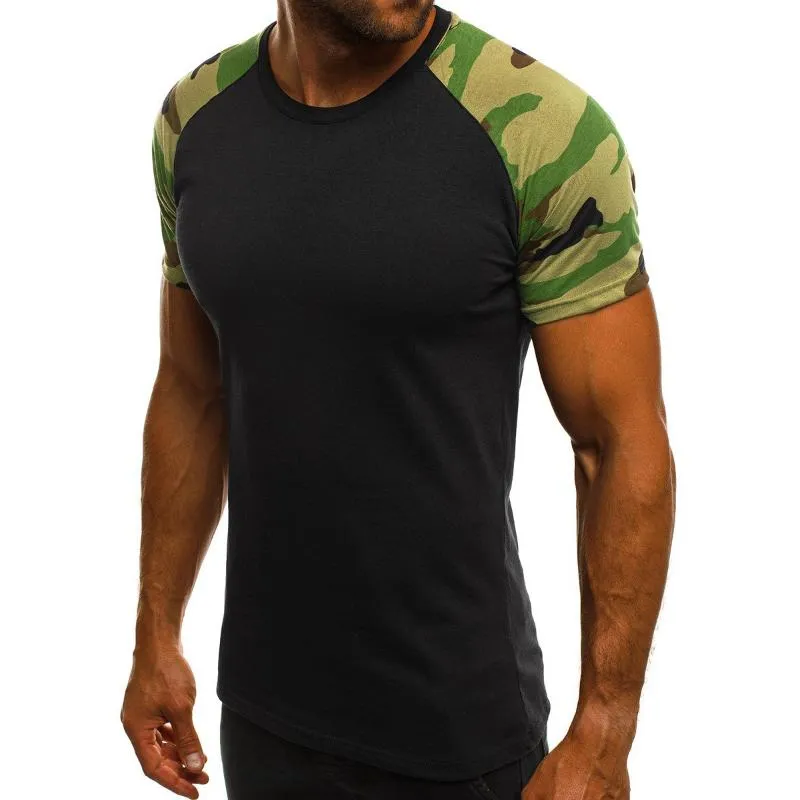 Men's Casual Thin Camouflage Colorblock Slim Short Sleeve T-shirt 41101842M sold by Manly product image thumbnail 2