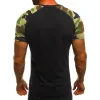 Men's Casual Thin Camouflage Colorblock Slim Short Sleeve T-shirt 41101842M sold by Manly