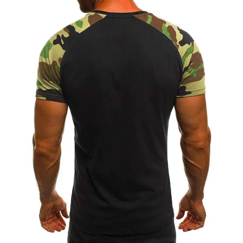Men's Casual Thin Camouflage Colorblock Slim Short Sleeve T-shirt 41101842M sold by Manly product image thumbnail 3