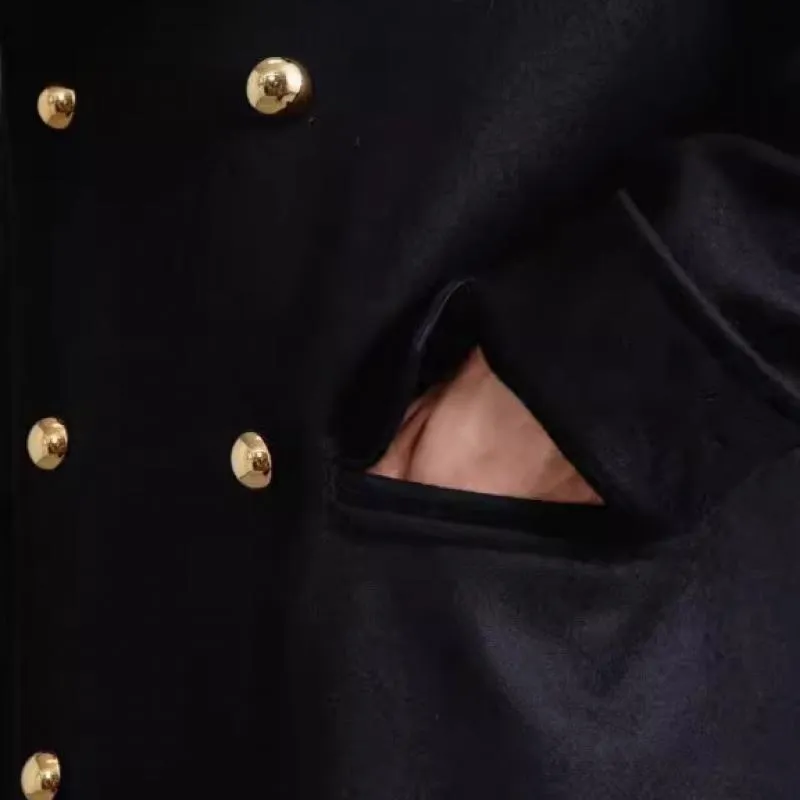 Men's Vintage Wool Blended Notched Lapel Double-Breasted Slim Fit Long Coat 72640186M sold by Manly product image thumbnail 5