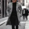 Men's Vintage Plaid Lapel Single Breasted Coat 71121922X sold by Manly
