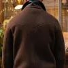 Men's Vintage Suede and Leather Lapel Single Breasted Slim Fit Jacket 85380766M sold by Manly