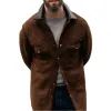 Men's Vintage Suede and Leather Lapel Single Breasted Slim Fit Jacket 85380766M sold by Manly