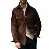 Men's Vintage Suede and Leather Lapel Single Breasted Slim Fit Jacket 85380766M sold by Manly