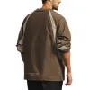 Men's Loose Colorblock Crewneck Sports Sweatshirt 15098599Y sold by Manly