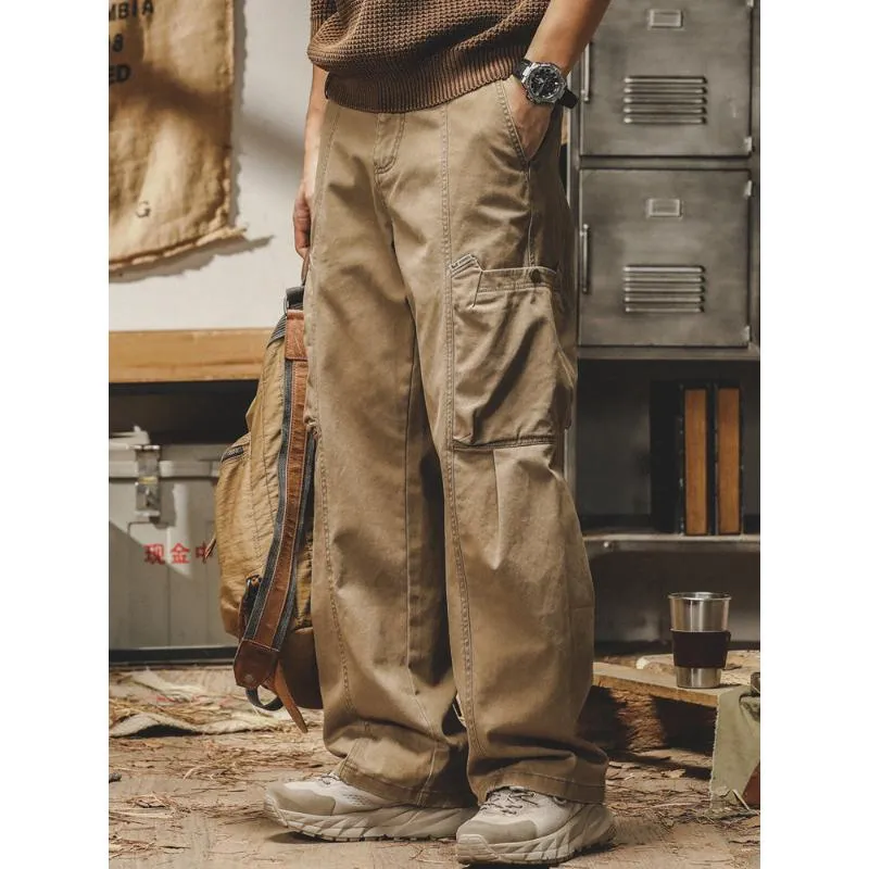 Men's Retro Loose Multi-Pocket Cargo Pants 46289557Y sold by Manly product image thumbnail 5