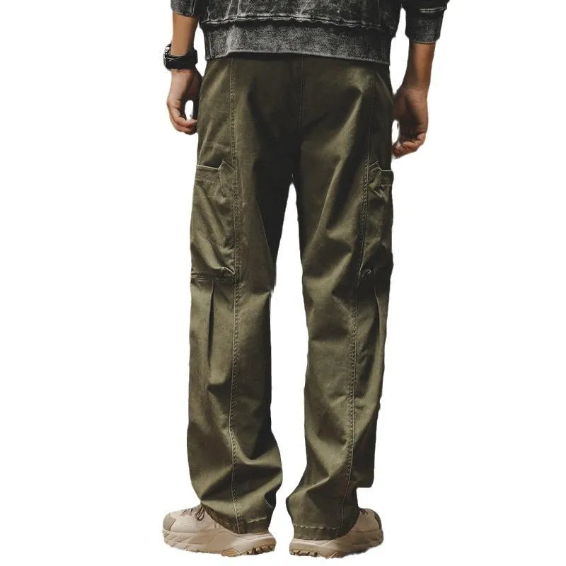 Men's Retro Loose Multi-Pocket Cargo Pants 46289557Y sold by Manly product image thumbnail 4