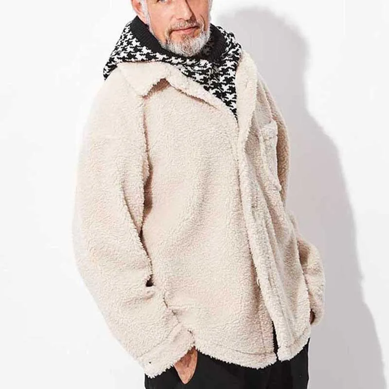 Men's Solid Color Lambswool Chest Pocket Jacket 42792266Y sold by Manly product image thumbnail 4