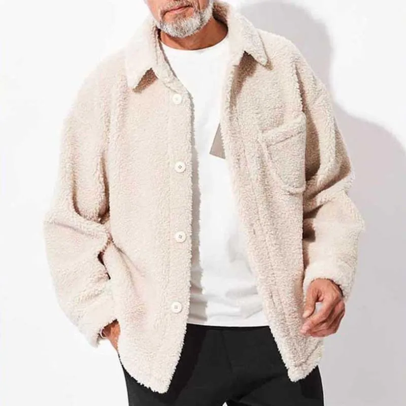 Men's Solid Color Lambswool Chest Pocket Jacket 42792266Y sold by Manly product image thumbnail 3